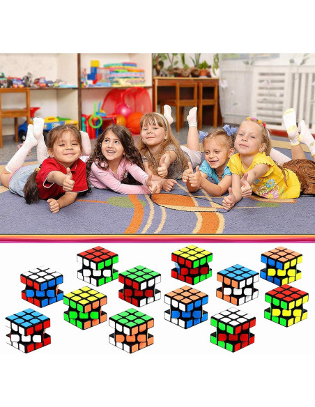 Mini Cubos Mágicos 3x3 Minntoy - Paquete de 24 Puzzles Mini Cubos Mágicos 3x3 Minntoy - Paquete de 24 Puzzles