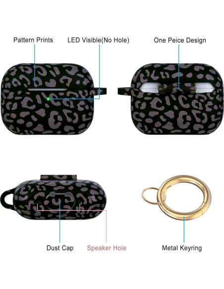 Funda de Silicona Leopardo Gawnock para AirPods Pro 2 2022/2023 Funda de Silicona Leopardo Gawnock para AirPods Pro 2 2022/2023