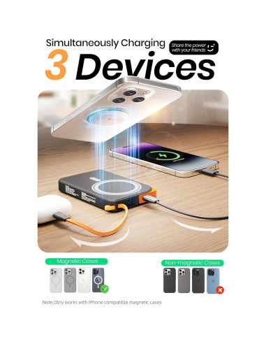 Cargador Portátil MagSafe 10000mAh Ntaanoo 22.5W Rápido