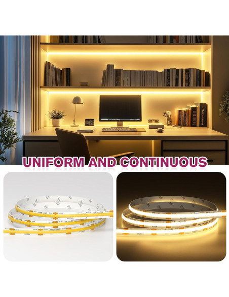 Cinta de Luz LED COB Dimmable EMITEVER 5m 3000K 24V Cinta de Luz LED COB Dimmable EMITEVER 5m 3000K 24V