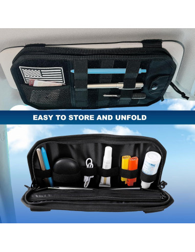 Organizador de Visera de Coche BGIYA Z - Panel Molle 32x18cm