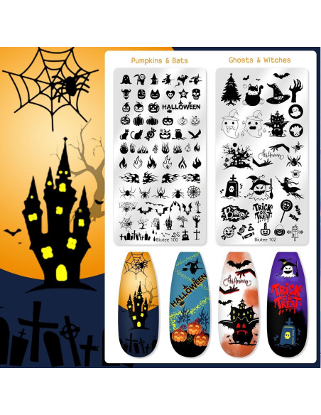 Kit de Estampado de Uñas Biutee 16Pcs con Estampador y Raspador Kit de Estampado de Uñas Biutee 16Pcs con Estampador y Raspador
