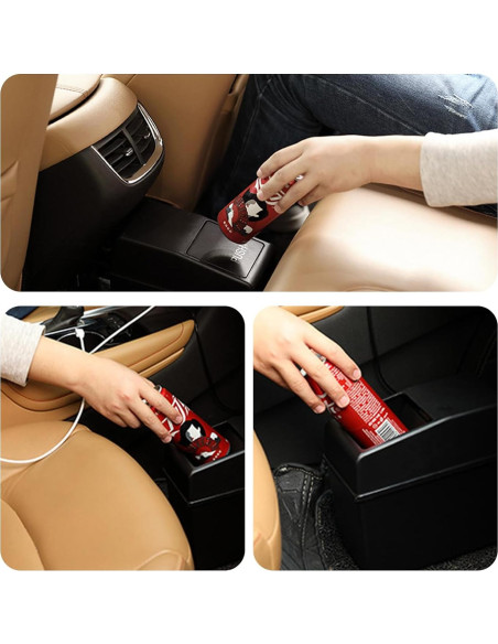 Basurero de Auto Opuweiy 2L con Clip Inferior Ajustable Negro Basurero de Auto Opuweiy 2L con Clip Inferior Ajustable Negro