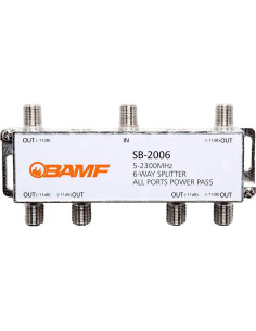 Divisor Coaxial BAMF 6 Vías Bi-Direccional 5-2300MHz 2