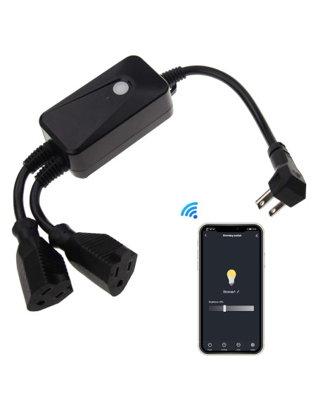 Dimmer Inteligente Ironsmith 400W Impermeable con 2 Receptáculos Dimmer Inteligente Ironsmith 400W Impermeable con 2 Receptáculos