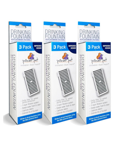Paquete de 3 Filtros en T Pioneer Pet para Fuente de Agua