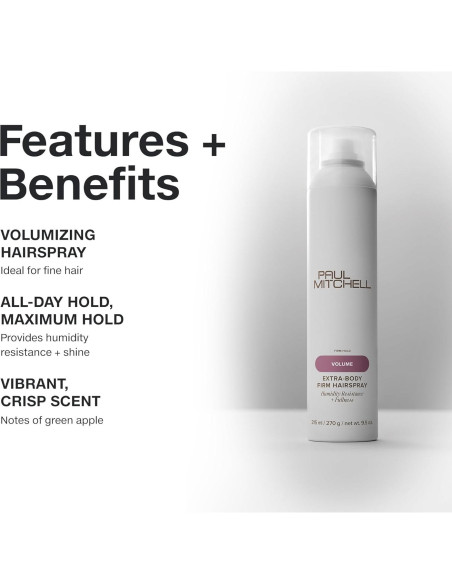 Laca Paul Mitchell Extra-Cuerpo Firme 270 g - Volumen y Sujeción Laca Paul Mitchell Extra-Cuerpo Firme 270 g - Volumen y Sujeción