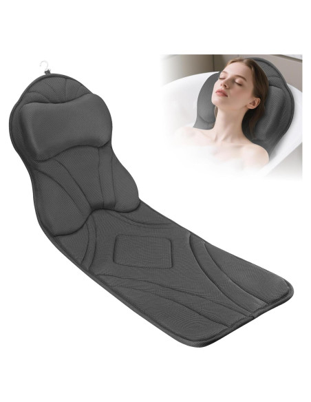 Almohada de Baño Ergonómica LOOWARTS 129.5x43.2cm Gris Almohada de Baño Ergonómica LOOWARTS 129.5x43.2cm Gris