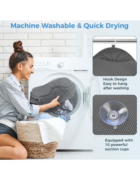 Almohada de Baño Ergonómica LOOWARTS 129.5x43.2cm Gris Almohada de Baño Ergonómica LOOWARTS 129.5x43.2cm Gris
