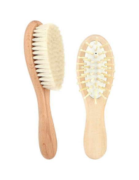 Juego de 2 Cepillos para Bebé ValueBargain - Suaves y Naturales Juego de 2 Cepillos para Bebé ValueBargain - Suaves y Naturales