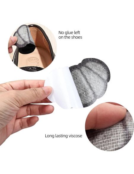 Cojines para Talones FootJKYX - 4 Pares Negros Antideslizantes Cojines para Talones FootJKYX - 4 Pares Negros Antideslizantes