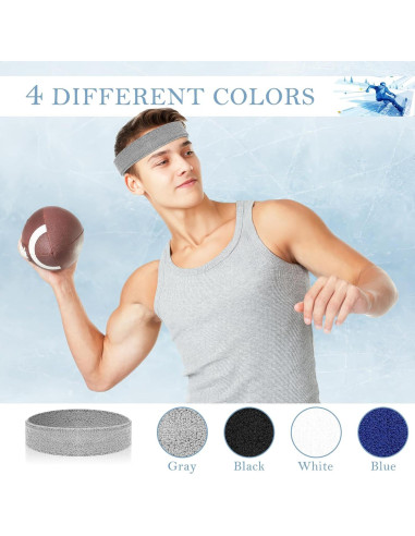 Paquete de 4 bandas de sudor PEASUG para deporte unisex