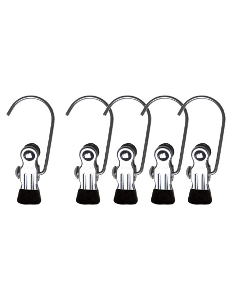 Juego de 5 Ganchos Antideslizantes MAWA para Ropa Negro Juego de 5 Ganchos Antideslizantes MAWA para Ropa Negro