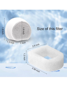 Filtros de Carbón Activado RASIEYA para Fuente de Agua Mascotas 24 Pcs 2