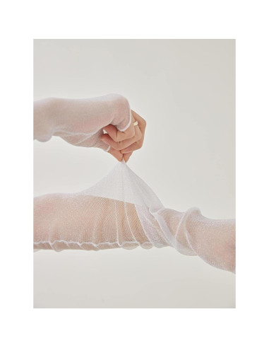 4 Pares Mangas de Brazo Transparentes de Malla para Mujeres