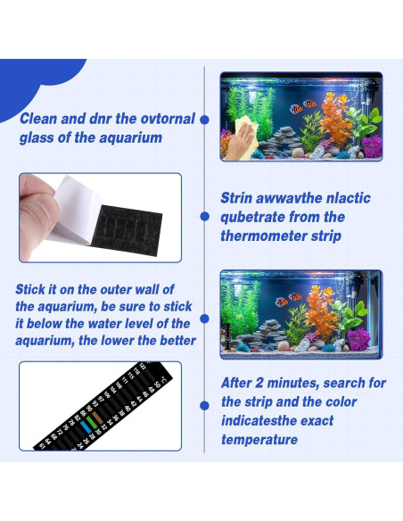 6 Tiras Termómetro Adhesivo para Acuario Xthrotsenk 16-50C 6 Tiras Termómetro Adhesivo para Acuario Xthrotsenk 16-50C