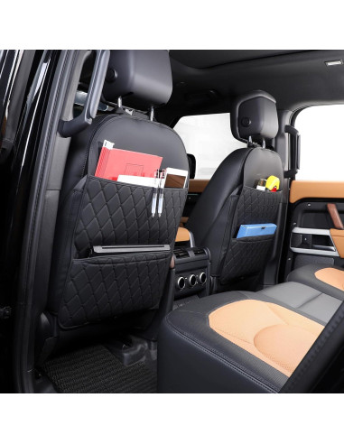 Protector de Respaldo de Asiento + Organizador Negro TK152225