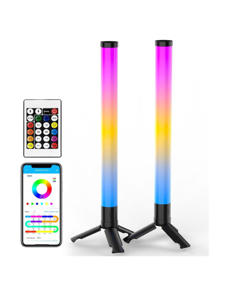 Barra de Luz LED Inteligente TJOY 360 RGB Bluetooth Negra Barra de Luz LED Inteligente TJOY 360 RGB Bluetooth Negra