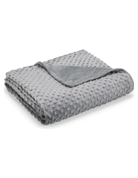 Funda de Manta con Peso Cottonblue 122x183 cm Gris Suave Funda de Manta con Peso Cottonblue 122x183 cm Gris Suave