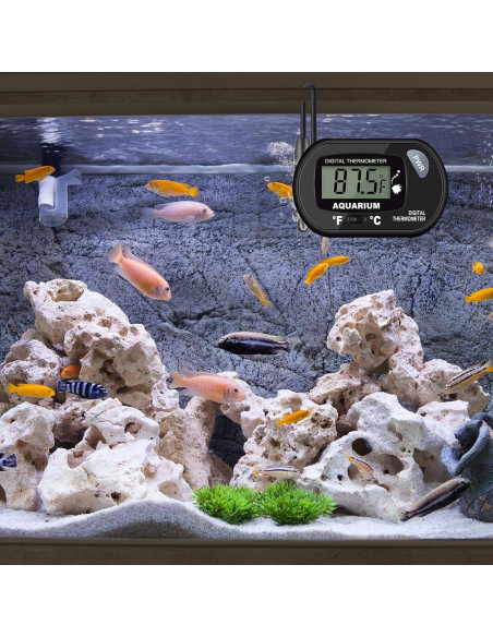 Termómetro Digital de Acuario AikTryee 2 Paquetes con Sonda Termómetro Digital de Acuario AikTryee 2 Paquetes con Sonda