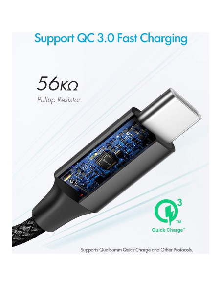 Cable USB C 4m Baiwwa Trenzado Nylon Carga Rápida 2.9A Cable USB C 4m Baiwwa Trenzado Nylon Carga Rápida 2.9A