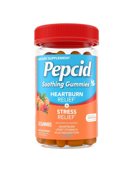 Gomitas Antiácidas Pepcid 32 ct - Durazno-Frambuesa, Alivio Estrés Gomitas Antiácidas Pepcid 32 ct - Durazno-Frambuesa, Alivio Estrés