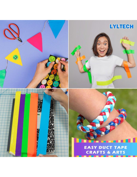 Cinta adhesiva LYLTECH 8 rollos colores 3.81 cm x 20.12 m Cinta adhesiva LYLTECH 8 rollos colores 3.81 cm x 20.12 m