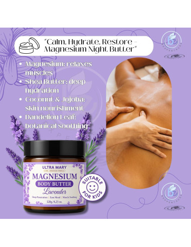 Crema de Magnesio Nocturna GY Cosmetics 120g - Alivio Calambres