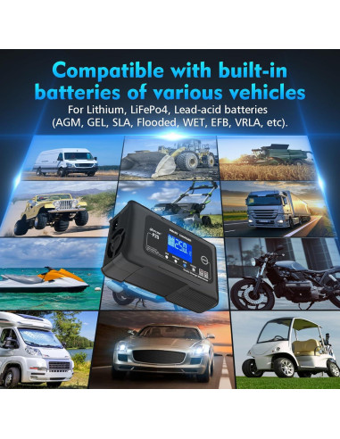 Cargador de Batería Inteligente 12V 25A Dght - Mantenedor