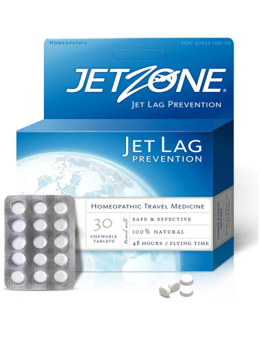 JetZone Remedio Homeopático para Jet Lag - 30 Masticables