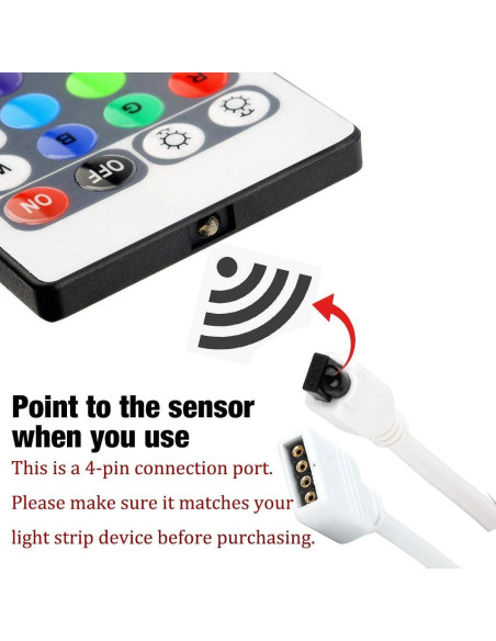 Controlador Remoto IR 44 Teclas SUPERNIGHT para Tiras LED RGB Controlador Remoto IR 44 Teclas SUPERNIGHT para Tiras LED RGB