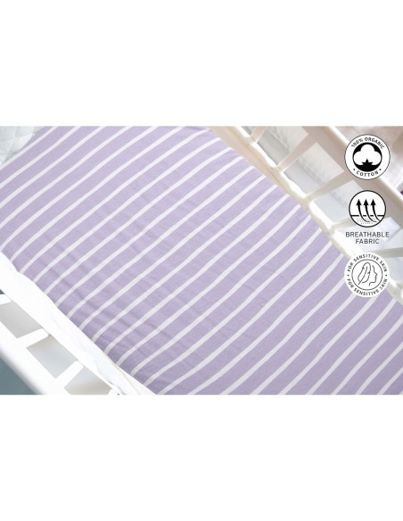 Sábanas Orgánicas para Cuna Lateral Bublo Baby - Paquete de 5 Sábanas Orgánicas para Cuna Lateral Bublo Baby - Paquete de 5