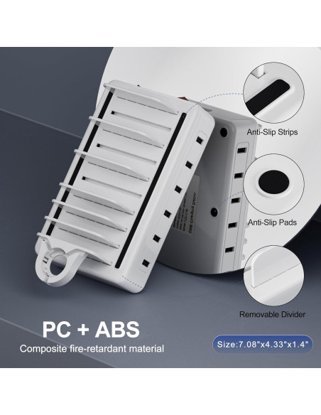 Estación de Carga Rápida 50W 6 Puertos con Cables Mixtos Estación de Carga Rápida 50W 6 Puertos con Cables Mixtos