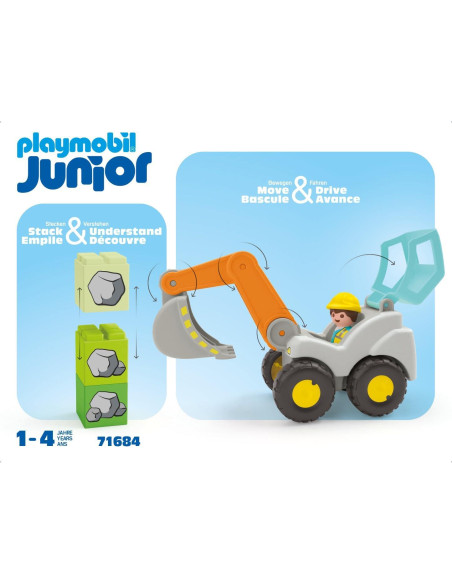 Excavadora de Palas Playmobil Junior para Niños 1-4 Años Excavadora de Palas Playmobil Junior para Niños 1-4 Años