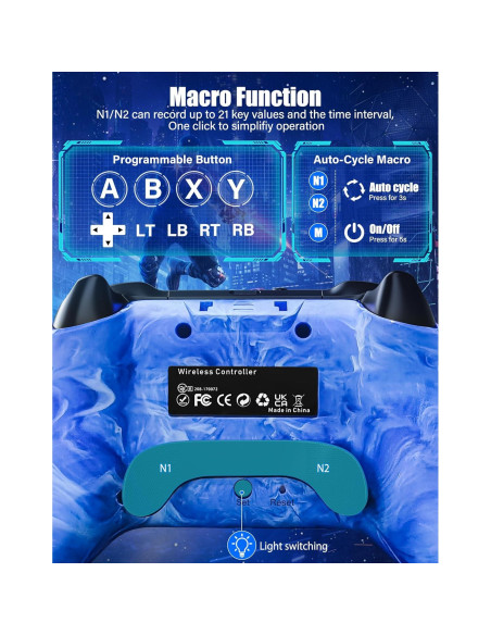 Controlador Inalámbrico Nintendo Switch Pro Azul 1200mAh Controlador Inalámbrico Nintendo Switch Pro Azul 1200mAh