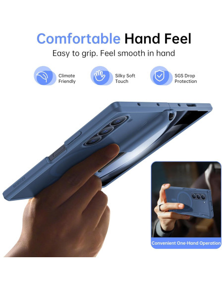 Funda MOBOSI Z Fold 6 Magnética con Soporte S Pen Azul