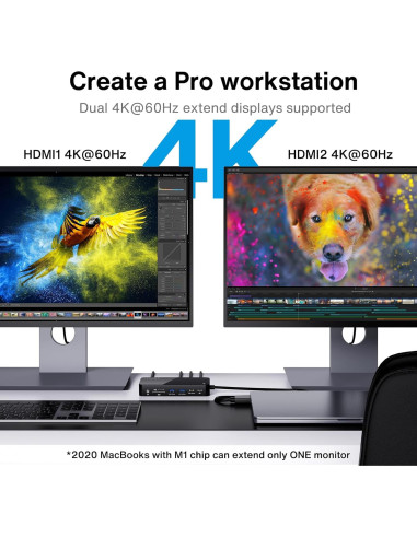 iVANKY FusionDock 1+ Estación Acoplamiento 12 en 1 4K 60Hz
