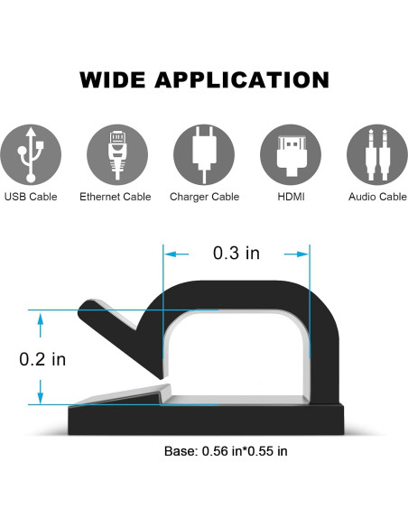 60 Clips Adhesivos para Cables TidyHelper Multiusos 60 Clips Adhesivos para Cables TidyHelper Multiusos