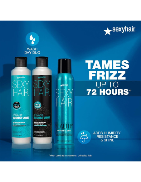 Spray Antifrizz SexyHair Suave y Sella 177 ml Brillo Spray Antifrizz SexyHair Suave y Sella 177 ml Brillo