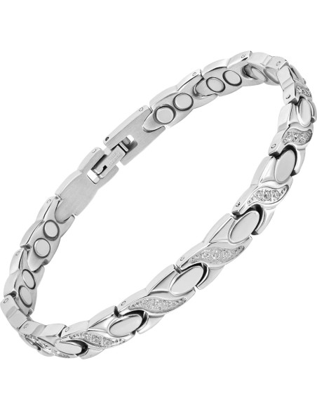 Pulsera Magnética MagnetRX para Mujeres - Acero Inoxidable Plata Pulsera Magnética MagnetRX para Mujeres - Acero Inoxidable Plata