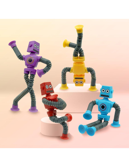 Juguete Robot de Ventosa Limpskys Paquete de 4 Mini Robots Juguete Robot de Ventosa Limpskys Paquete de 4 Mini Robots