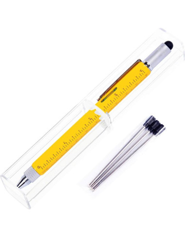 Bolígrafo Multitool Hongred Naranja 6 en 1 15,24 cm