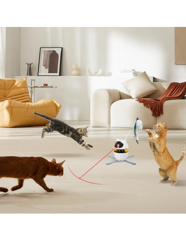 Juguete Lásers 3-en-1 Nobleza para Gatos - Interactivo Recargable