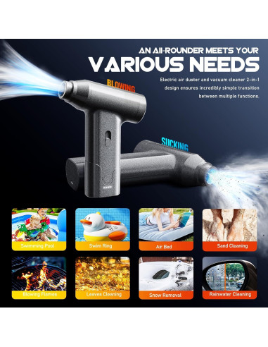 Soplador de Aire Comprimido Playexen PL0201 130000 RPM Portátil