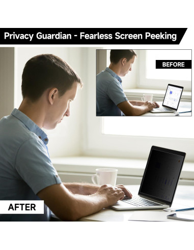 Filtro de Pantalla de Privacidad Antirreflejo 16 Pulgadas ANTOGOO V