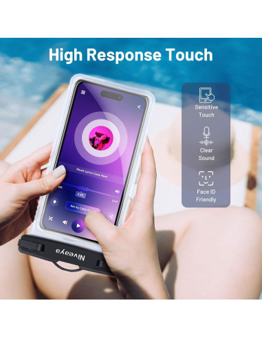 Funda impermeable Niveaya para iPhone hasta 7" 2Pack