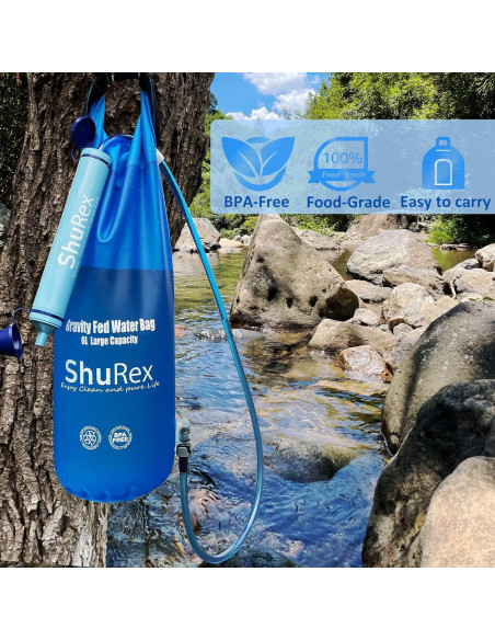 Sistema de Filtración de Agua ShuRex 6L con Pajilla Filtrante Sistema de Filtración de Agua ShuRex 6L con Pajilla Filtrante