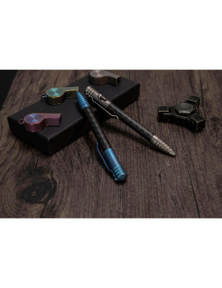 Bolígrafo Táctico TACRAY de Titanio y Carbono EDC Gris Bolígrafo Táctico TACRAY de Titanio y Carbono EDC Gris