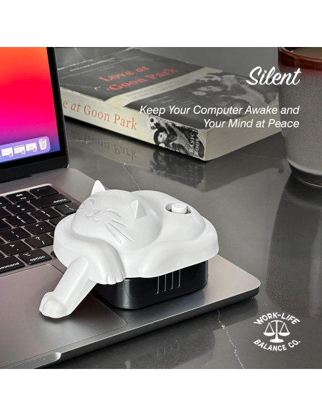 Jiggler de Touchpad Inalámbrico Work-Life Balance Gato Gris Jiggler de Touchpad Inalámbrico Work-Life Balance Gato Gris