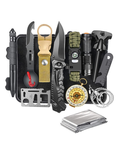 Kit de Supervivencia 14 en 1 Titorld para Camping y Aventura Kit de Supervivencia 14 en 1 Titorld para Camping y Aventura